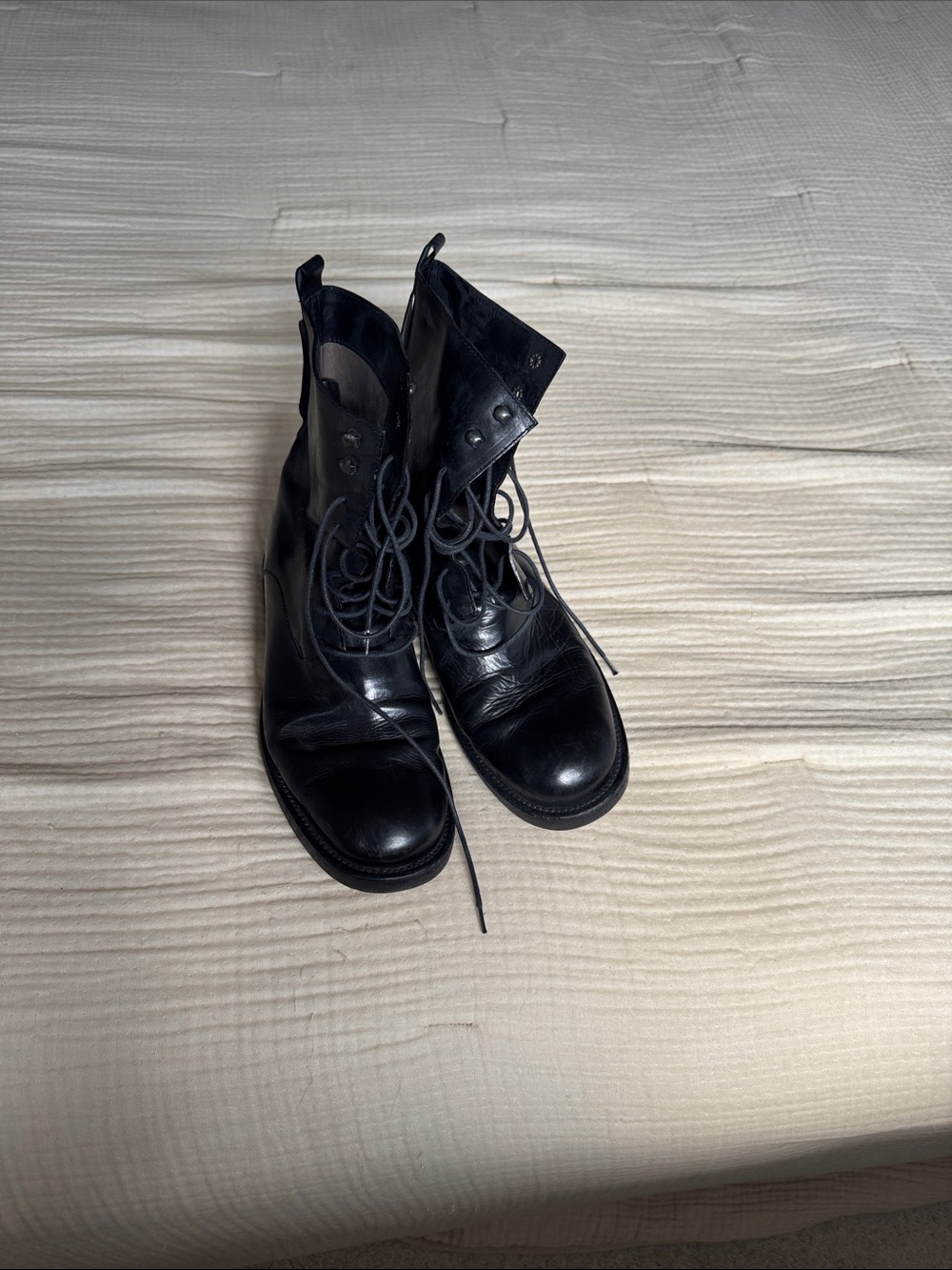 Costume nation size 7  Leather Lace-Up Combat Boots